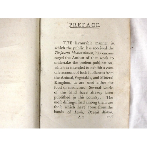 38 - (PEARSON RICHARD).  A Practical Synopsis of the Materia Alimentaria & Materia Medica. 2 vols. in... 
