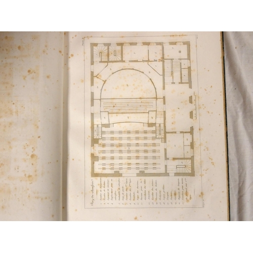 42 - FRISSARD P. F.&nbsp;&nbsp;Theatre de Dieppe. 20 architectural plates. Folio. Speckled brds., much in... 