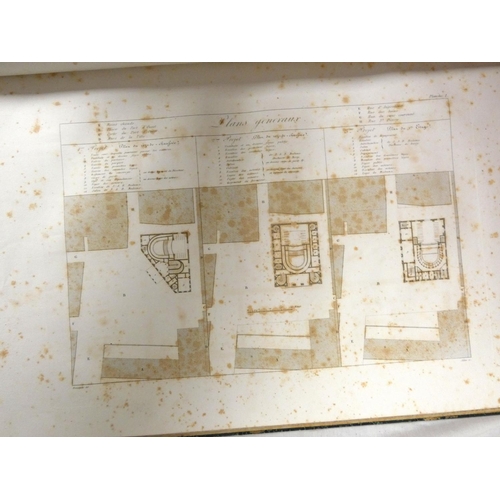 42 - FRISSARD P. F.&nbsp;&nbsp;Theatre de Dieppe. 20 architectural plates. Folio. Speckled brds., much in... 