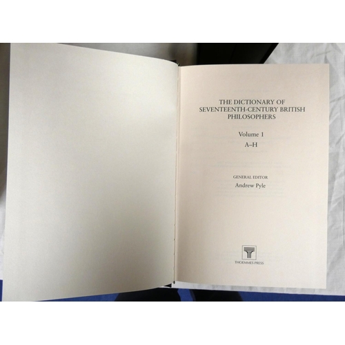 8 - THOEMMES PRESS.&nbsp;&nbsp;The Dictionary of Seventeenth-Century British Philosophers and The Dictio... 