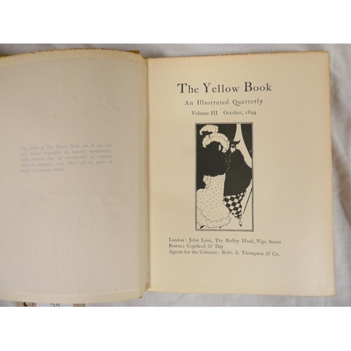 58 - THE YELLOW BOOK, An Illustrated Quarterly.  The full set of 13 vols. Illus. Small quarto. Stylish or... 