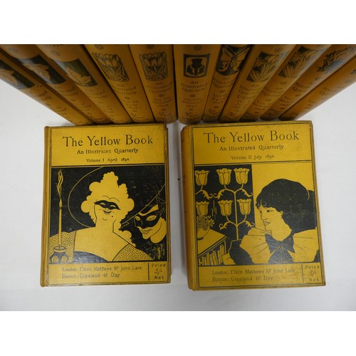58 - THE YELLOW BOOK, An Illustrated Quarterly.  The full set of 13 vols. Illus. Small quarto. Stylish or... 