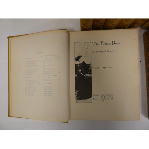 58 - THE YELLOW BOOK, An Illustrated Quarterly.  The full set of 13 vols. Illus. Small quarto. Stylish or... 