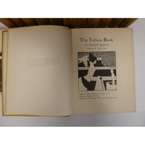 58 - THE YELLOW BOOK, An Illustrated Quarterly.  The full set of 13 vols. Illus. Small quarto. Stylish or... 