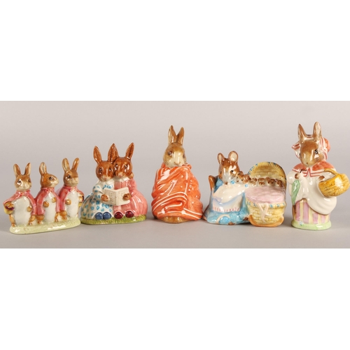 Five Beswick Beatrix Potter rabbit figures (5)
