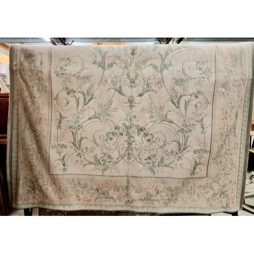 751 - Laura Ashley blue and cream ground rug, approx. 240cm x 160cm