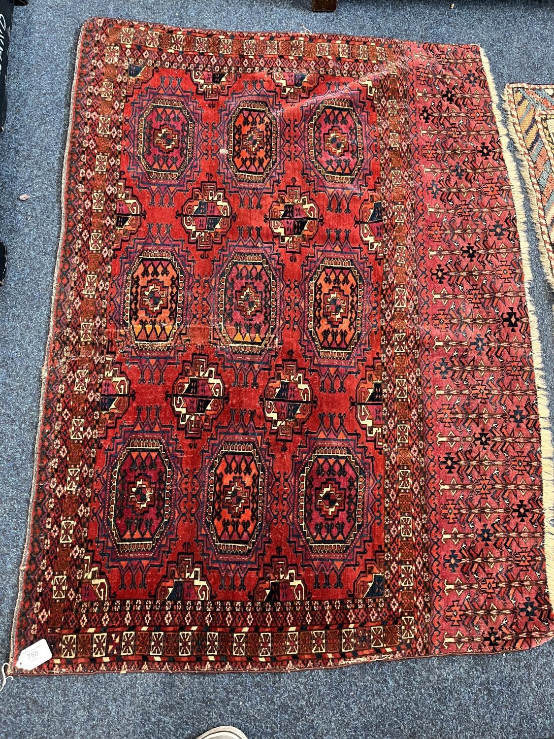 Tekke Turkmen chuval rug with salor guls, 113cm x 78cm.