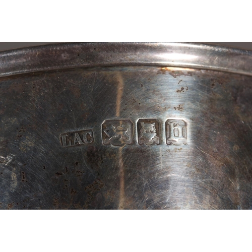14 - Geo V silver deep bowl of plain form, Crichton Brothers, London, 1917, 211g.&nbsp;