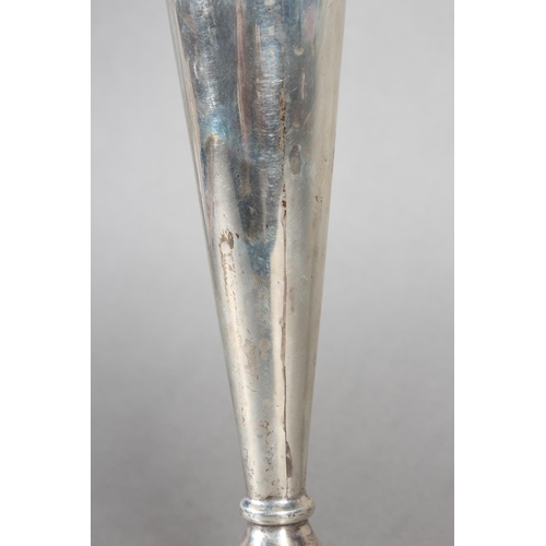 16 - Victorian silver vase with heavy repouss&eacute; decoration, with filled base, Walker & Hall, Sh... 