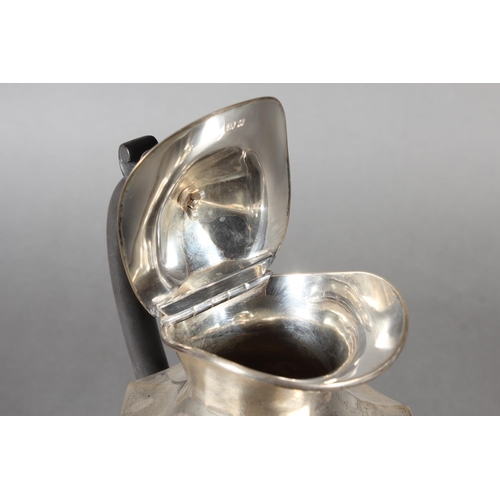 18 - Geo VI silver coffee pot with ebonised handle and knop, Thomas Latham & Ernest Morton, Birmingha... 