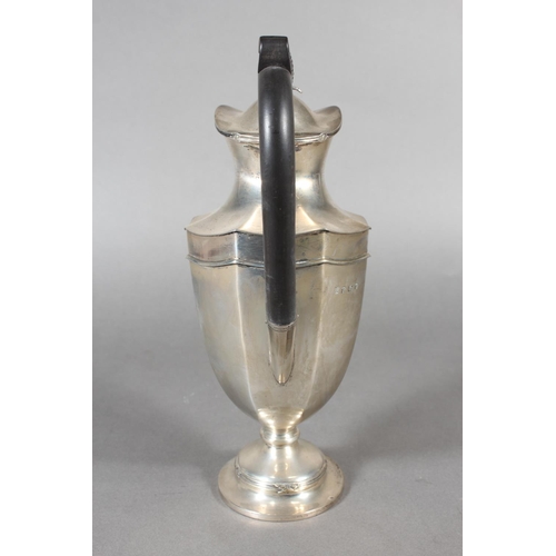 18 - Geo VI silver coffee pot with ebonised handle and knop, Thomas Latham & Ernest Morton, Birmingha... 
