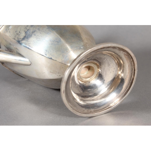 18 - Geo VI silver coffee pot with ebonised handle and knop, Thomas Latham & Ernest Morton, Birmingha... 