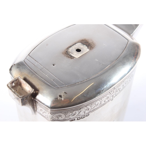 2 - George VI silver hot water pot, initialled M, no handle present,&nbsp;Frank Cobb & Co Ltd, Sheff... 