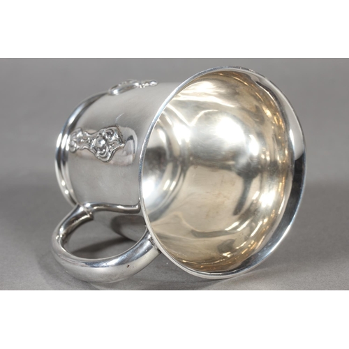 23 - Geo V silver tankard/christening mug of typical form, maker C.E, London, 1927, 183g.