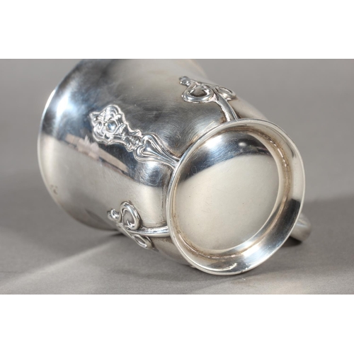 23 - Geo V silver tankard/christening mug of typical form, maker C.E, London, 1927, 183g.