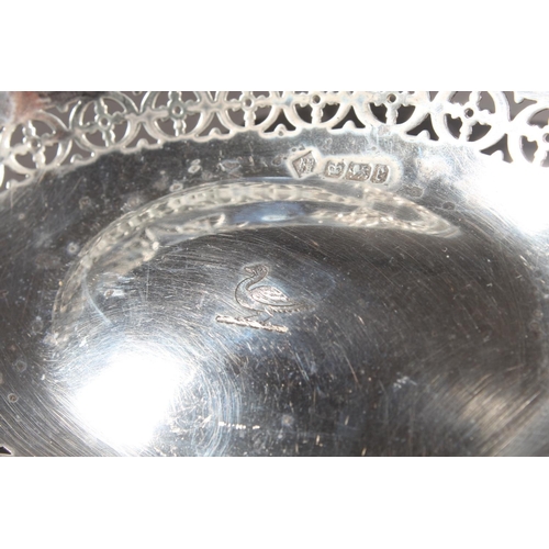 25 - Victorian silver heavily foliate decorated pierced bon bon dish or basket, Martin, Hall & Co (Ri... 