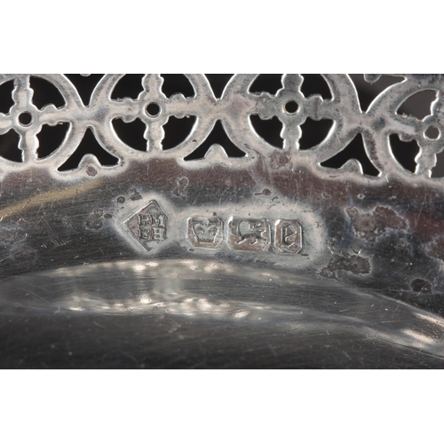 25 - Victorian silver heavily foliate decorated pierced bon bon dish or basket, Martin, Hall & Co (Ri... 