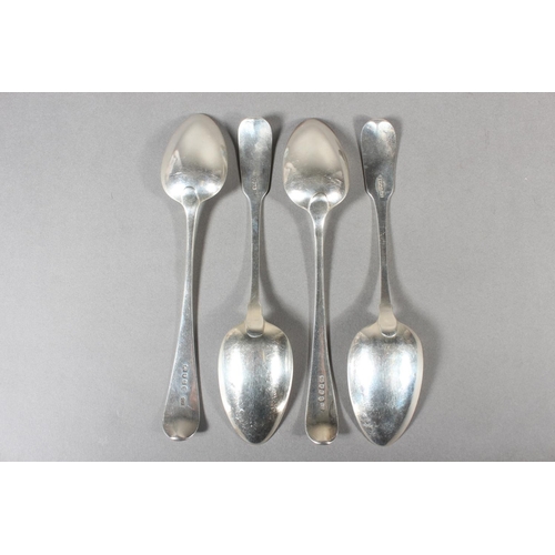 29 - Pair of silver tablespoons,&nbsp;George Burrows&nbsp;(I), London, 1773 and a pair of Irish silver ta... 