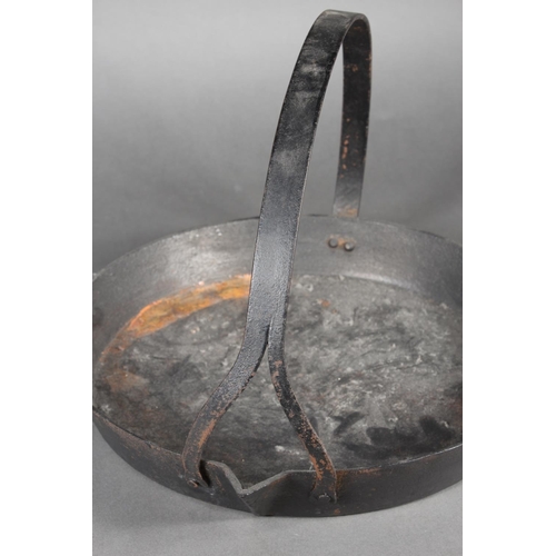 Gypsy style skillet pan with carrying handle and spout, the base ...