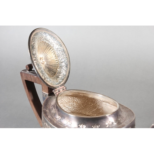 32 - Victorian silver three-piece tea service by James Dixon & Sons Ltd, Sheffield 1899, 840g gross.&... 