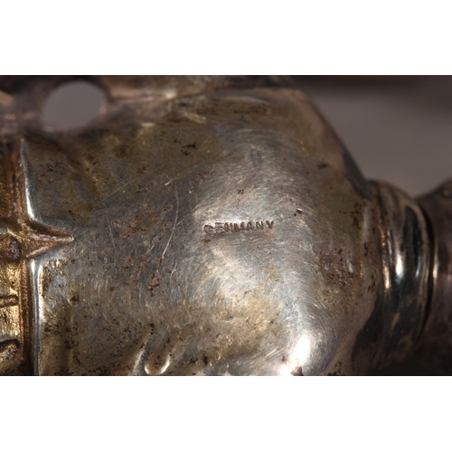 33 - Pair of German novelty 800 grade cast silver figural pepper pot condiments in the form of a Dutch bo... 