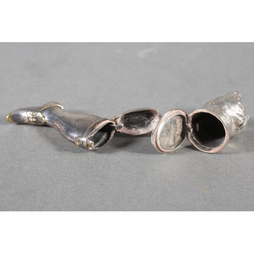 34 - Elizabeth II contemporary novelty silver vesta box in the form of a cat's head, makers marks BAC, Lo... 