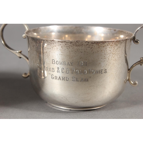 35 - Edwardian silver twin handled cup,&nbsp;Horace Woodward & Co Ltd, London, 1907, 133g and William... 