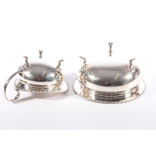 4 - Geo V silver three piece tea service comprising of teapot, sugar bowl and cream jug,&nbsp;Atkin Brot... 