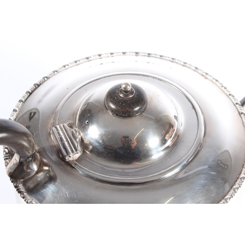 4 - Geo V silver three piece tea service comprising of teapot, sugar bowl and cream jug,&nbsp;Atkin Brot... 