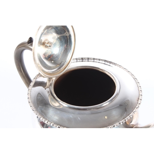 4 - Geo V silver three piece tea service comprising of teapot, sugar bowl and cream jug,&nbsp;Atkin Brot... 