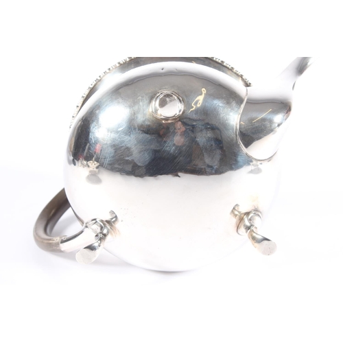 4 - Geo V silver three piece tea service comprising of teapot, sugar bowl and cream jug,&nbsp;Atkin Brot... 