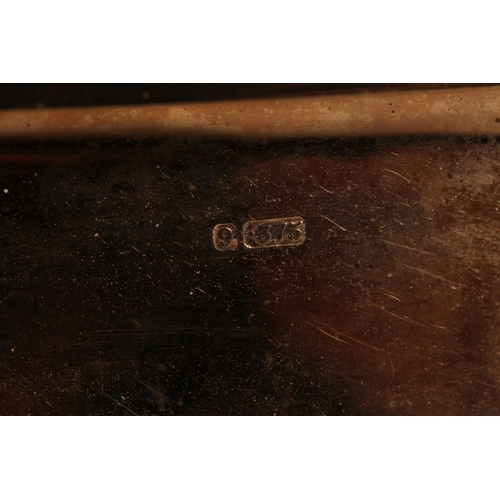 106 - 9ct yellow gold cigarette case of curved form, the front cover with initialled monogram,&nbsp;Adie B... 