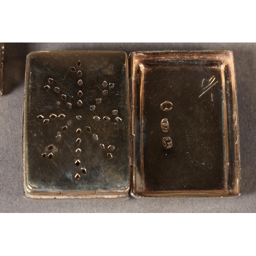 5 - Four antique silver vinaigrettes, three John Betteridge and one John Lawrence, Birmingham, 73g.&nbsp... 