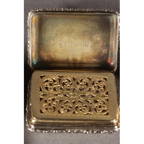 5 - Four antique silver vinaigrettes, three John Betteridge and one John Lawrence, Birmingham, 73g.&nbsp... 