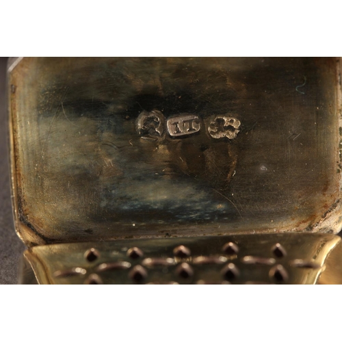 6 - Three antique silver vinaigrettes, two by Joseph Wilmore and one Joseph Taylor, Birmingham, 49g.