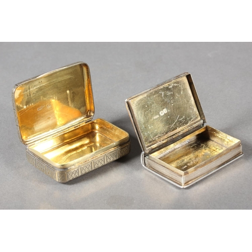8 - William IV antique silver snuff box in the form of a book, G M Horton, London, 1836, and a Geo III s... 