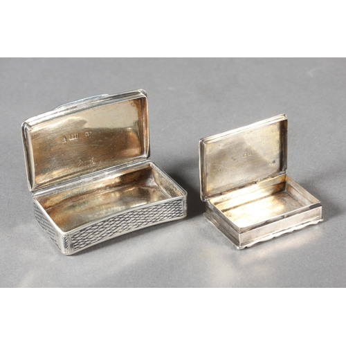 9 - Russian silver niello work snuff box, Moscow, 1840 and an antique silver snuff box, William Oliver, ... 