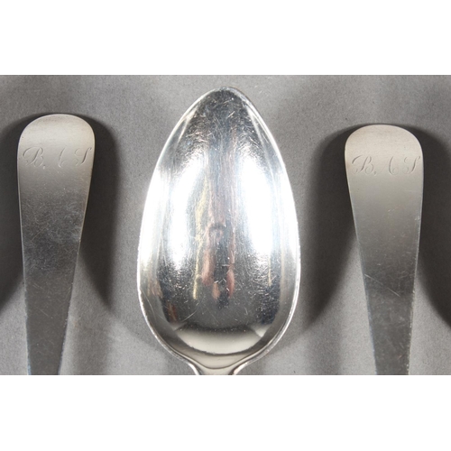 39 - Geo III set of six silver tablespoons, Francis Howden, Edinburgh, 1805, 380g.