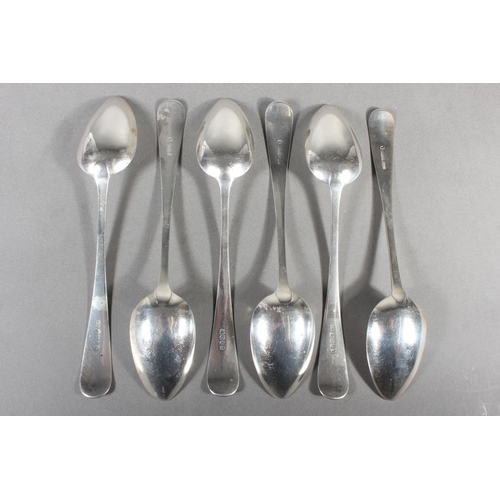 39 - Geo III set of six silver tablespoons, Francis Howden, Edinburgh, 1805, 380g.