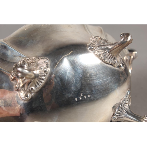 40 - Geo V silver sugar bowl with loop handles raised on whorl feet, '1st Arab Hacks, Grand Slam, 1910', ... 