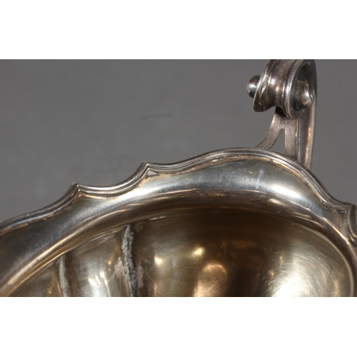 40 - Geo V silver sugar bowl with loop handles raised on whorl feet, '1st Arab Hacks, Grand Slam, 1910', ... 