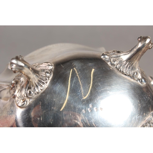 40 - Geo V silver sugar bowl with loop handles raised on whorl feet, '1st Arab Hacks, Grand Slam, 1910', ... 
