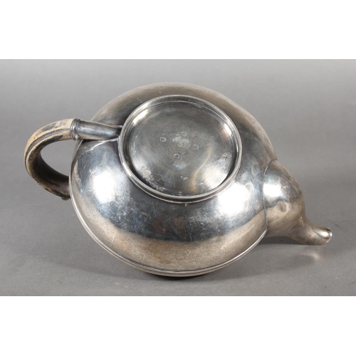 43 - Geo IV silver teapot with heavy foliate decoration and greyhound or whippet mount finial to the lid,... 