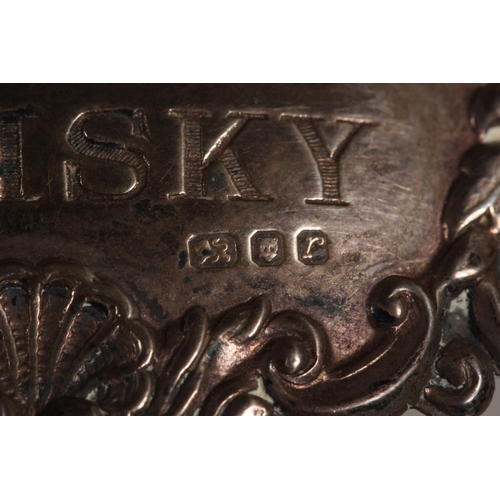 47 - Three silver decanter labels or bottle tags, 'Whisky' 'Brandy' and 'Sherry', all Richards & Knig... 