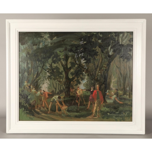 284 - William Drummond Bone RSW (B Ayr 1907 - D Ayr 1979) ARR'Art Students at Toward' - Isle of ButeFramed... 