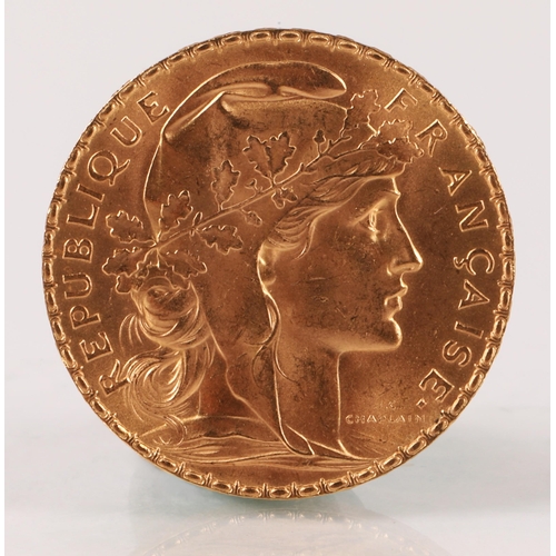 83 - French Republique 20 Francs gold coin 1911, weight 6.4 grams