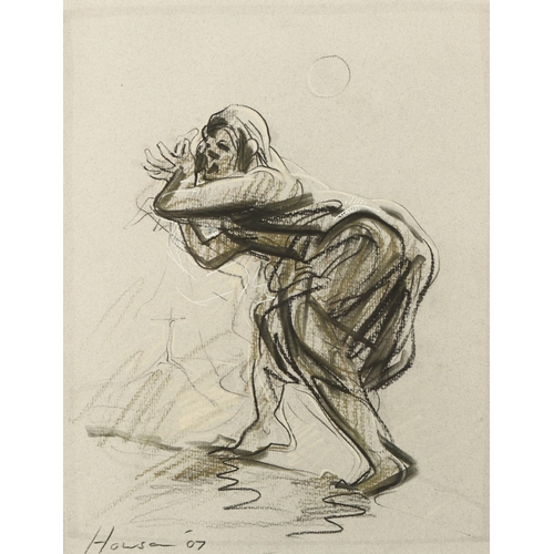 Peter Howson OBE (Scottish born 1958) ARR'Lady Figure'framed charcoal ...
