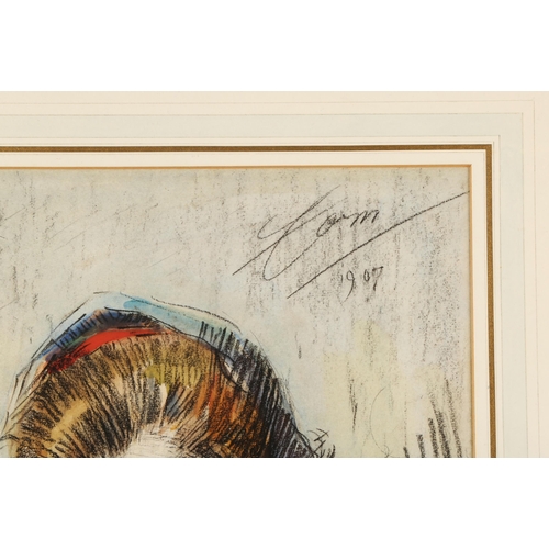 273 - Anders Leonard Zorn (Swedish 1860-1920)'Girl Portrait with Scarf'framed mixed media on papersigned u... 