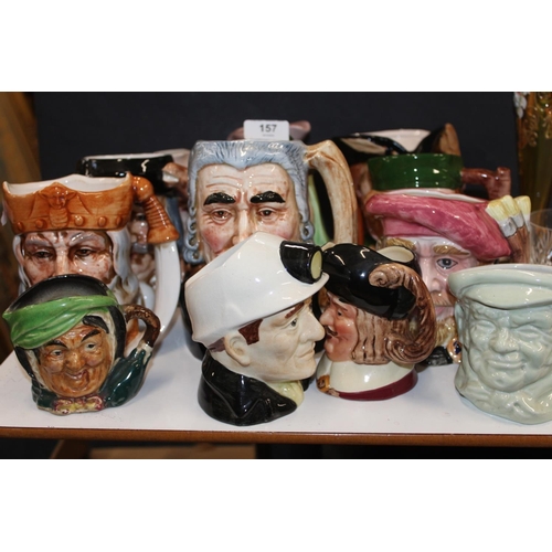 Large collection of toby jugs.