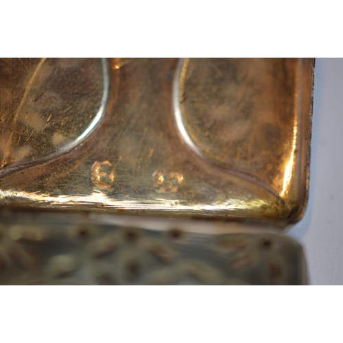 38 - Two Georgian silver vinaigrettes, c. 1820s, each with an engraved cartouche to the hinged top and gi... 